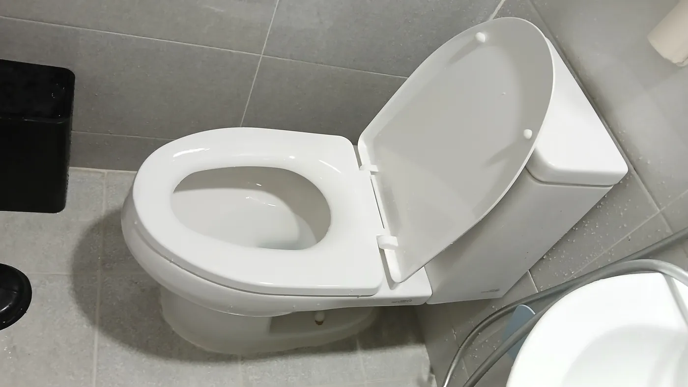 작업을 마치고 제자리에 다시 설치한 고양시 덕양구 아파트 화장실 양변기